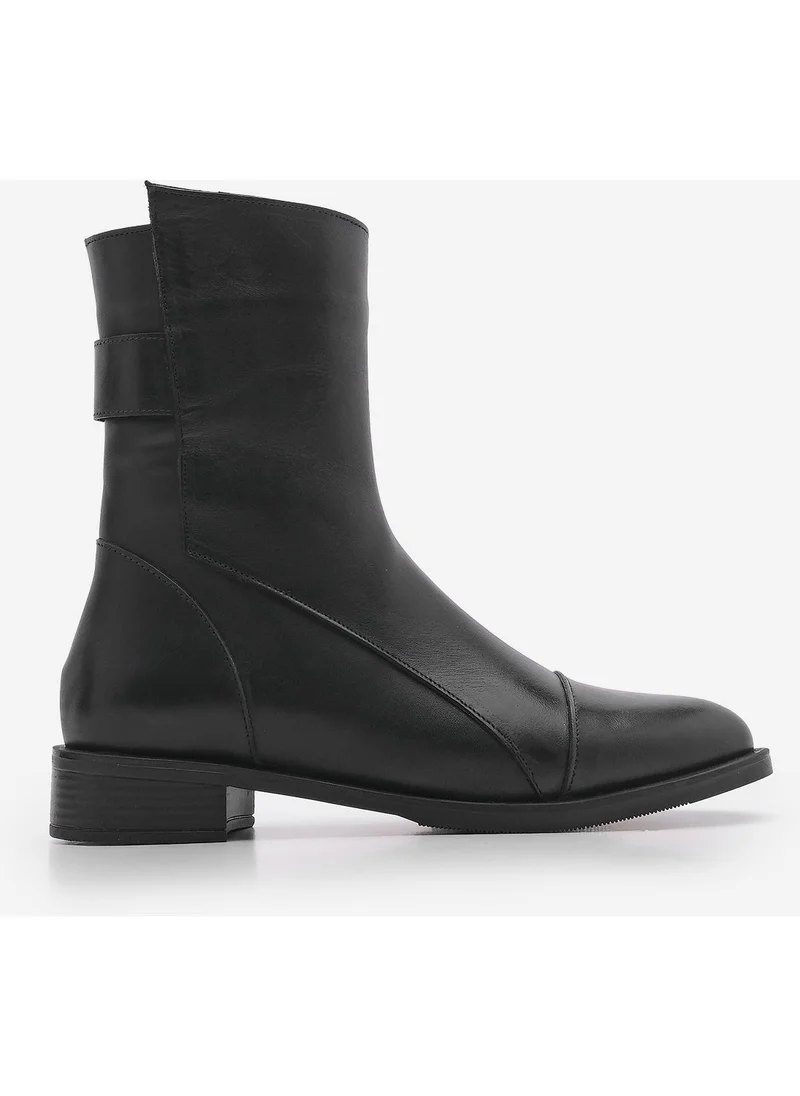MARJIN Women Genuine Leather Casual Boots Zipper Tekas