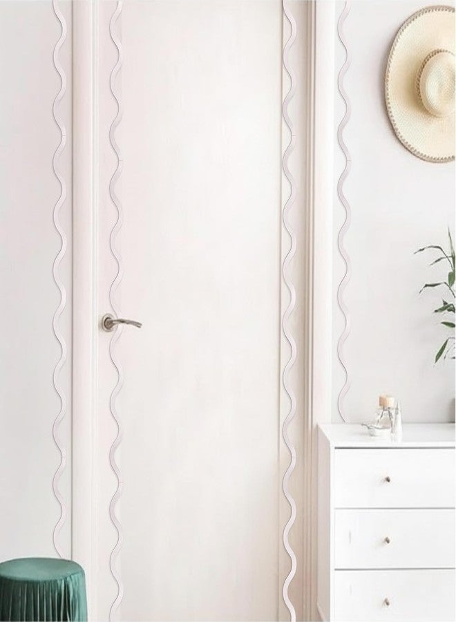 Ripeng Unfinished Scalloped Decorative Wood Trim 15.75 x 2.9 Inch Scalloped Wood Molding Cute DIY Moulding Trim for Home Wall Cabinet Shelf Window Door(12 Pcs,Elegant Style) - Image 3
