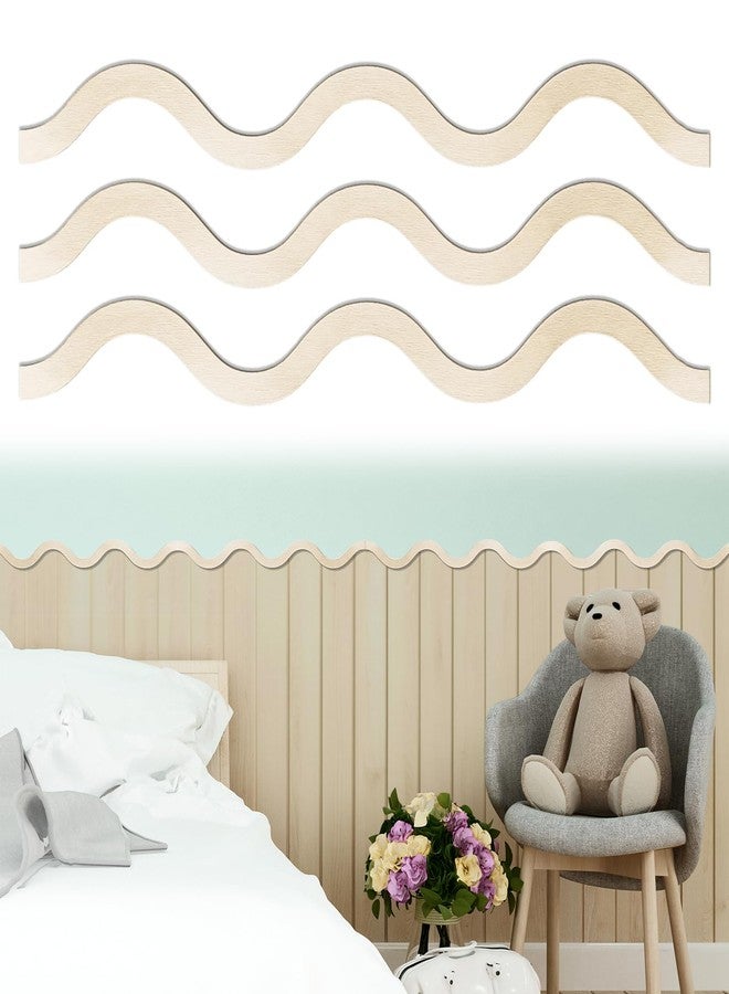 Ripeng Unfinished Scalloped Decorative Wood Trim 15.75 x 2.9 Inch Scalloped Wood Molding Cute DIY Moulding Trim for Home Wall Cabinet Shelf Window Door(12 Pcs,Elegant Style) - Image 1