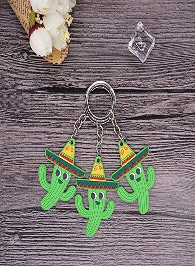 iMagitek 24 Pack Mini Cinco De Mayo Fiesta Sombrero Cactus Keychains for Taco Fiesta Party Favors, Mexican Theme Party Favors, Fiesta Bachelorette Party Favors - Image 3