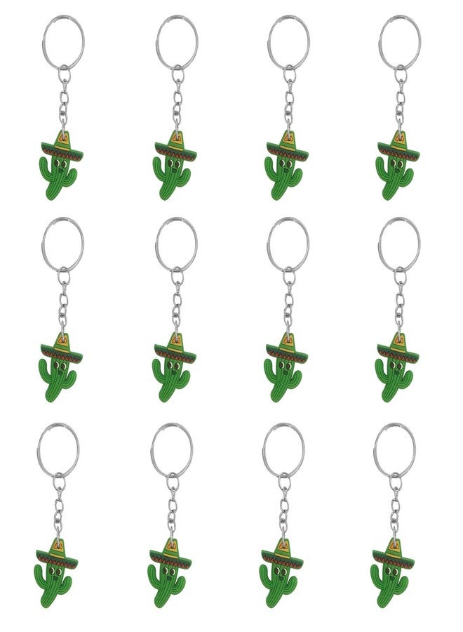 iMagitek 24 Pack Mini Cinco De Mayo Fiesta Sombrero Cactus Keychains for Taco Fiesta Party Favors, Mexican Theme Party Favors, Fiesta Bachelorette Party Favors - Image 1
