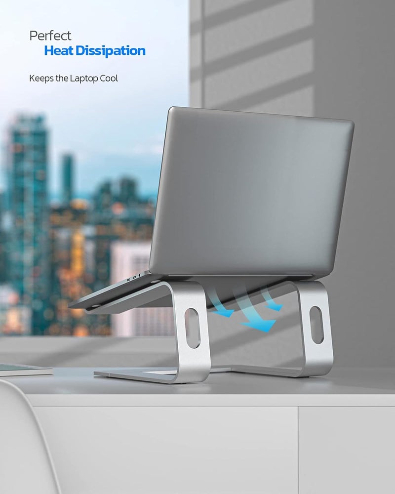 nulaxy Laptop Stand, Ergonomic Aluminum Laptop Computer Stand, Detachable Laptop Riser Notebook Holder Stand Compatible with MacBook Air Pro, Dell XPS, HP, Lenovo More 10-15.6” Laptops - Image 3