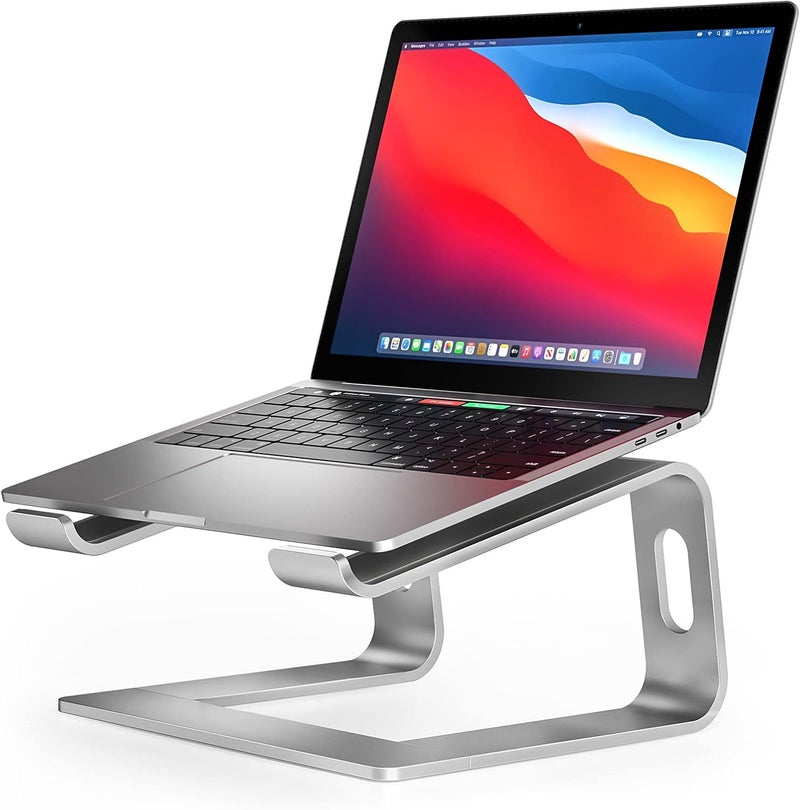 nulaxy Laptop Stand, Ergonomic Aluminum Laptop Computer Stand, Detachable Laptop Riser Notebook Holder Stand Compatible with MacBook Air Pro, Dell XPS, HP, Lenovo More 10-15.6” Laptops - Image 1