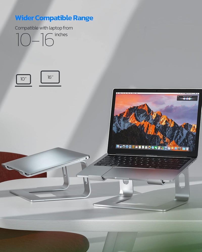 nulaxy Laptop Stand, Ergonomic Aluminum Laptop Computer Stand, Detachable Laptop Riser Notebook Holder Stand Compatible with MacBook Air Pro, Dell XPS, HP, Lenovo More 10-15.6” Laptops - Image 4