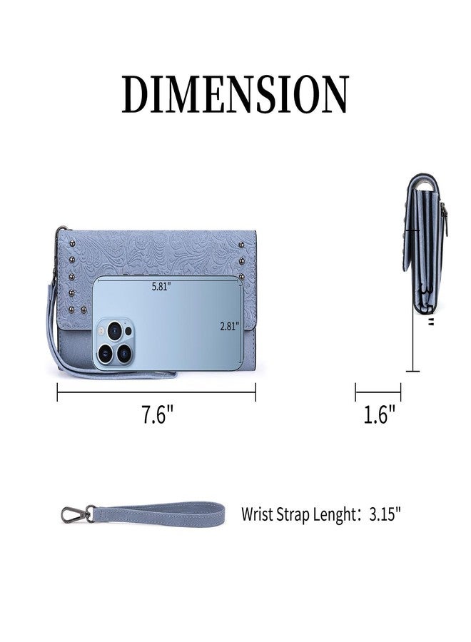 FALAN MULE Wallets for Women Trifold Wristlet Wallets Large Capacity RFID Blocking Ladies Purse Credit Card Holder - Image 2