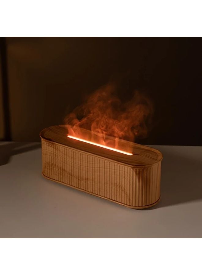 جهاز نشر عطور مع حبيبات خشب فاتح محاكي للهب وقابل للتعتيم لليوجا والتأمل - Image 1