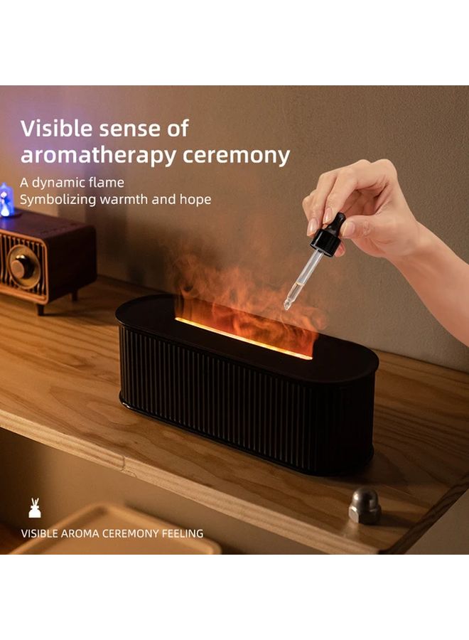 جهاز نشر عطور مع حبيبات خشب فاتح محاكي للهب وقابل للتعتيم لليوجا والتأمل - Image 4