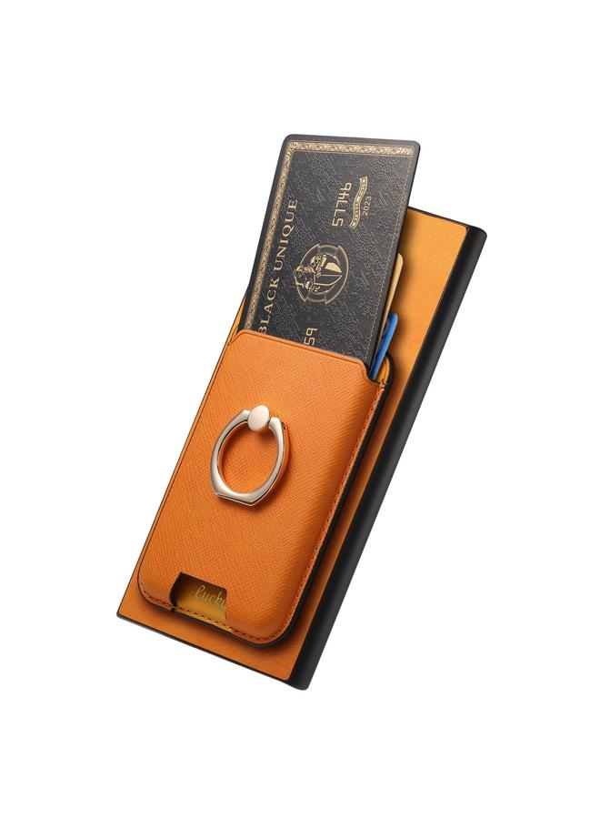 S-TOP Case For Samsung Galaxy S24 Ultra 5G Retro Cross Leather Ring Vertical Insert Card Bag MagSafe Phone Case - Image 3