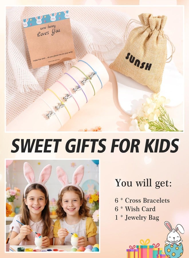 SUNSH Easter Gifts for Daughter Family Easter Bunny Basket Stuffers Rabbit Bracelets for Women Christian Gifts Some Bunny Loves You Easters Bracelets Decorations Mother Daughter Jewelry Present Cute - Image 4
