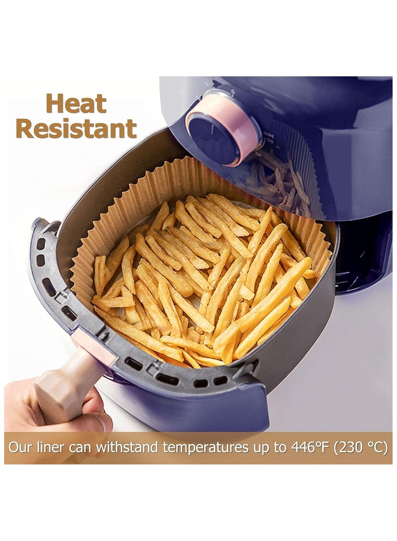 Air Fryer Disposable Paper Liners, 100 PCS Non-Stick Air Fryer Parchment Paper, Round Oil-Proof Food Grade Baking Paper for Air Fryer Baking Roasting Microwave 6.3 Inch - Image 2