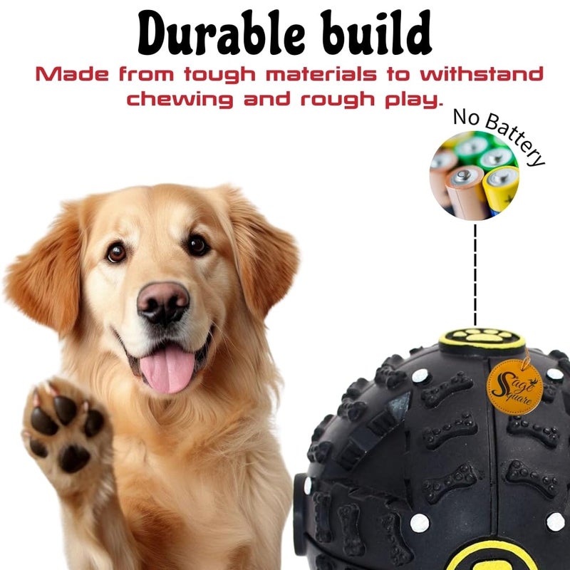 Sage Square Giant Size Musical Cum IQ Treat Dispenser Chew Ball / Bite Resistant / Training Toy for Dog / Puppy / Cat / Kitten (Blue) - Image 2