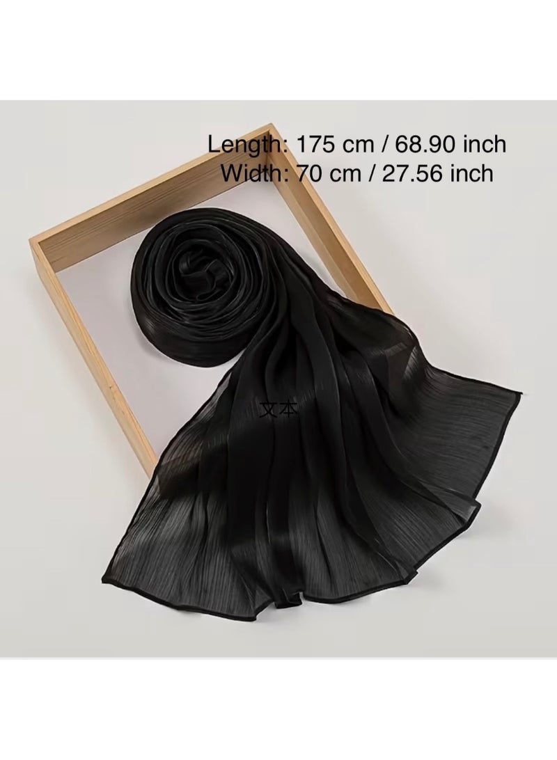 Nakhl Long Hijab for Women,Glitter Sequin Forehead Turban Hijabs,Long Scarf,Fashion Chiffon Scarf,Premium Headscarf for Women and Girls - Image 2