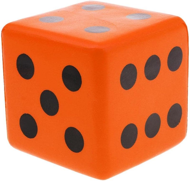 klarako Sponge Dice, Foam Dice Playing Spot Dice Large Dice - Orange - Image 2