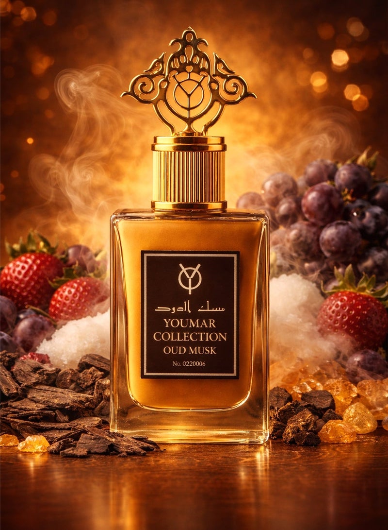 يومار عطر عود مسك فاخر للجنسين 25 مل | رائحة طويلة الثبات بنفحات منعشة متبلة وخشبية | يوماَر كولكشن رقم 0006 - Image 1