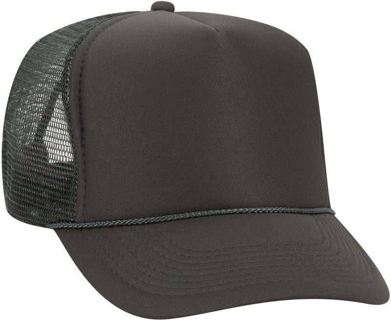 OTTO Polyester Foam Front 5 Panel High Crown Mesh Back Trucker Hat - Image 1