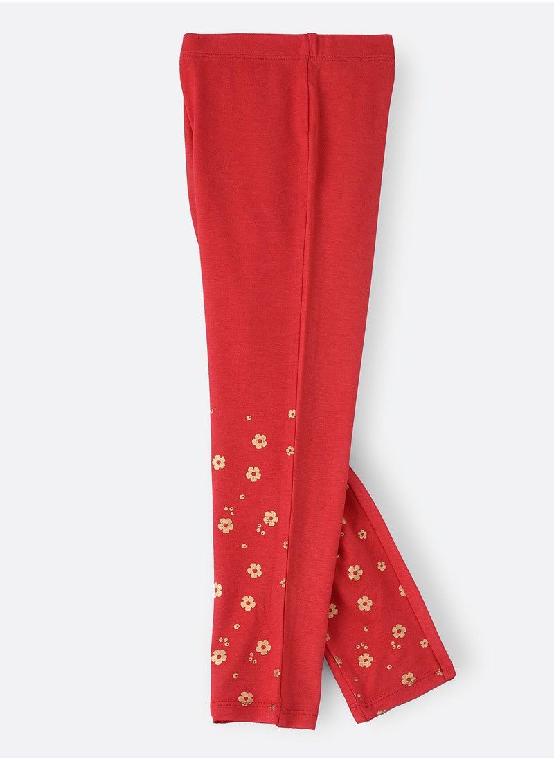 Jelliene Knit Legging With Print At Hem  - Image 3