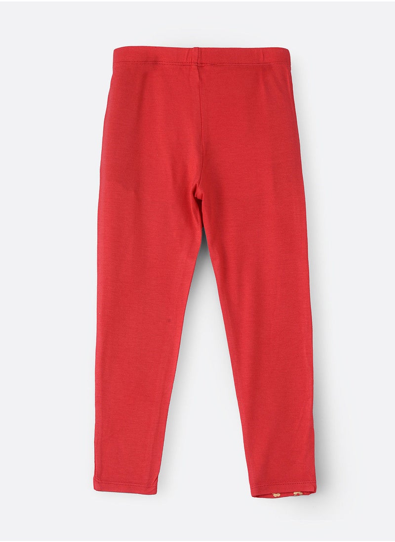 Jelliene Knit Legging With Print At Hem  - Image 2
