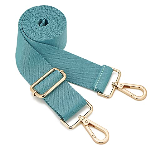 ZOOEASS Wide Shoulder Strap (Solid),Adjustable Replacement Belt Crossbody Canvas Bag Handbag (Jade) - Image 1