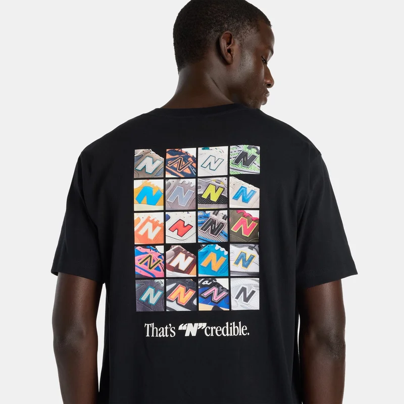 New Balance Black Men's N Collage T-Shirt for Men | Best Price UAE