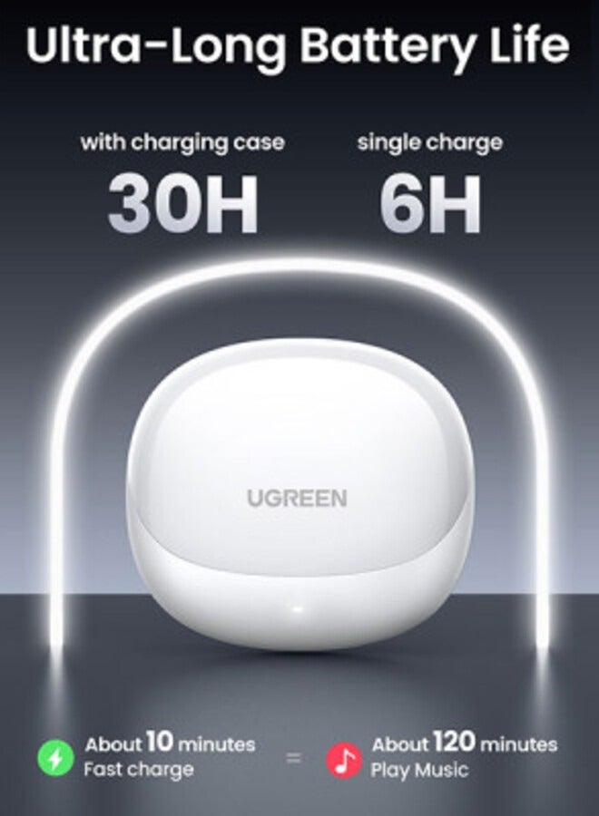 UGREEN ECO Ugreen WS203 (35873) HiTune H6 Pro Hybrid ANC Earbuds – White - Image 4