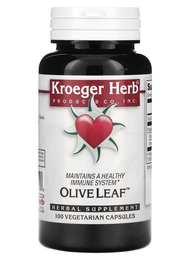 Kroeger Herb Co Olive Leaf 100 Vegetarian Capsules