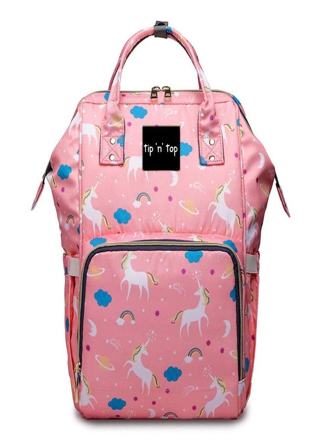 Tip 'n' Top Premium Baby Diaper Bag for Mother + Blue Baby Carrier, Baby Diaper bag (Pink) - Image 2