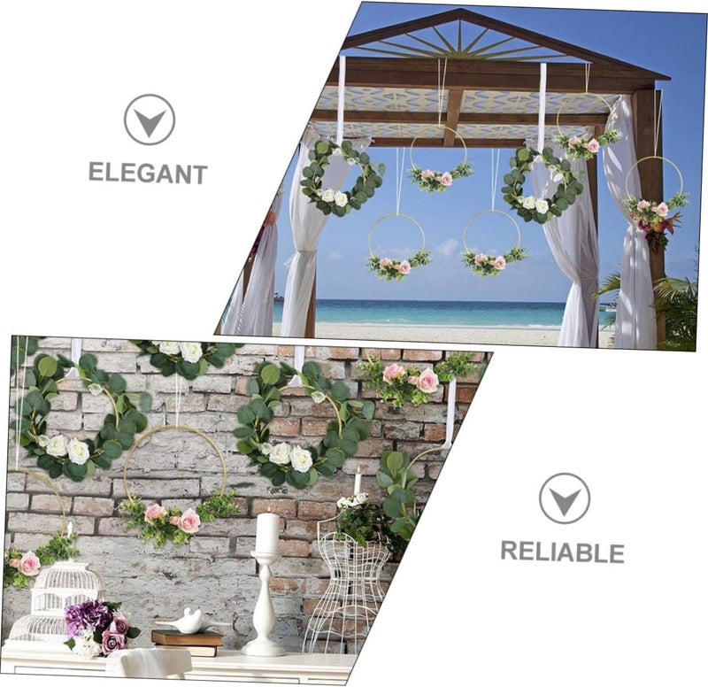 Ciieeo 3pcs Iron Wreath for Crafts Macrame for Dream Catcher and Floral Centerpieces Sturdy Craft for Home Decoration and - Image 2
