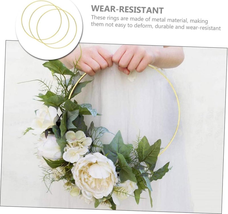 Ciieeo 3pcs Iron Wreath for Crafts Macrame for Dream Catcher and Floral Centerpieces Sturdy Craft for Home Decoration and - Image 3