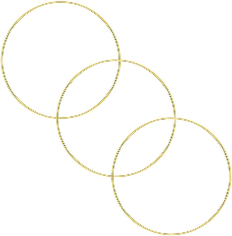 Ciieeo 3pcs Iron Wreath for Crafts Macrame for Dream Catcher and Floral Centerpieces Sturdy Craft for Home Decoration and - Image 1