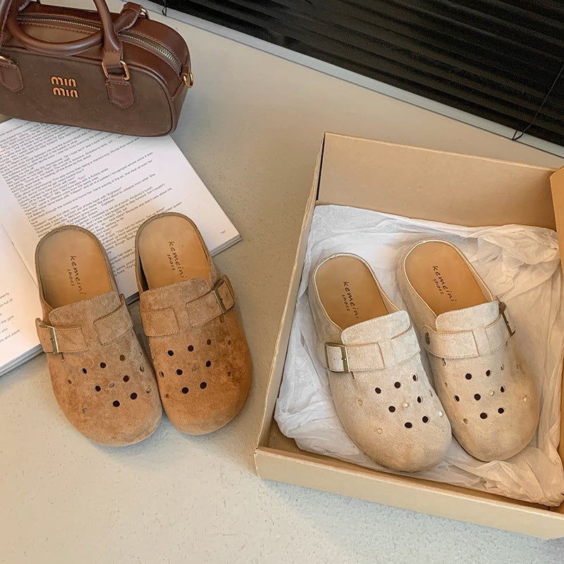 Trendy Thick-Soled Birkenstock-Style Women'S Outdoor Shoes, New Breathable Slip-On Clogs For Petite Individuals - Image 3
