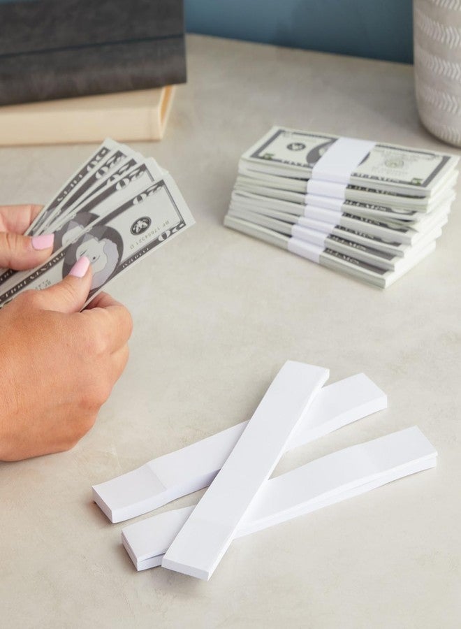Juvale Money Bands - Secure Bundling & Cash Wrappers - Customizable Blank Currency Bands - Multipurpose Money Wraps - White, 7.8 in x 1.2 in, Pack of 300 - Image 2