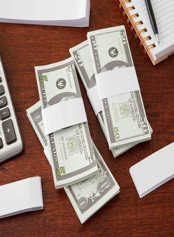 Juvale Money Bands - Secure Bundling & Cash Wrappers - Customizable Blank Currency Bands - Multipurpose Money Wraps - White, 7.8 in x 1.2 in, Pack of 300 - Image 3