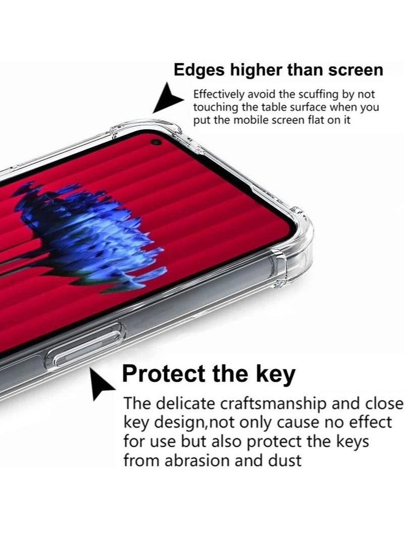 Raxoom Nothing Phone 1 Case Clear Transparent with 2pcs Screen Protector Reinforced Corners TPU Shock-Absorption Flexible Cell Phone Cover for Nothing Phone 1 - Image 4