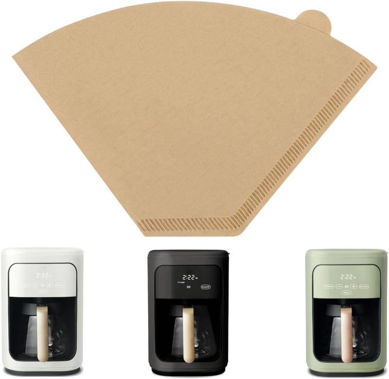 brikinte 100PCS Coffee Paper Filters for Beautiful 14-Cup Programmable Drip Coffee Maker - Image 1
