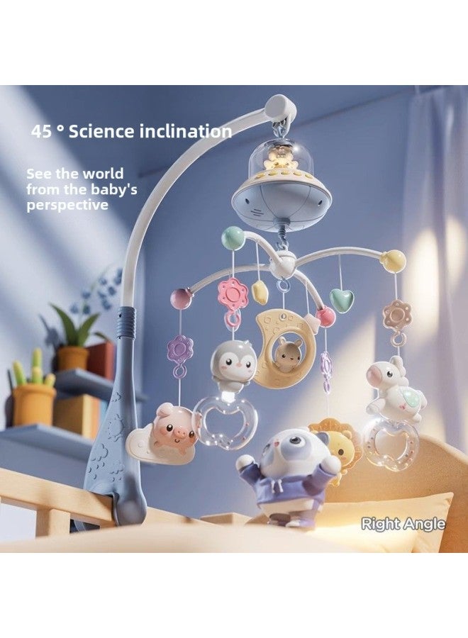Newborn Baby Cradle Bed Baby Bed Bell 0-1 Years Old 3-6 Months 12 Toy Music Rotating Bedside Bell-Color:❤Bluetooth Charging [remote Control Luminous Timing] + Ball + Spaceship Powder  - Image 3
