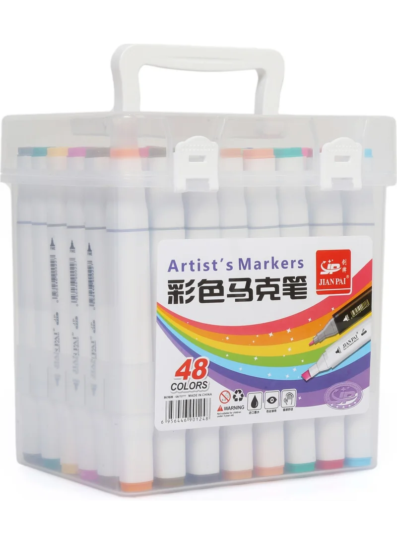 Hobi Market Art Hobby Market Art Double Tip Marker Pen Set 48 Colors