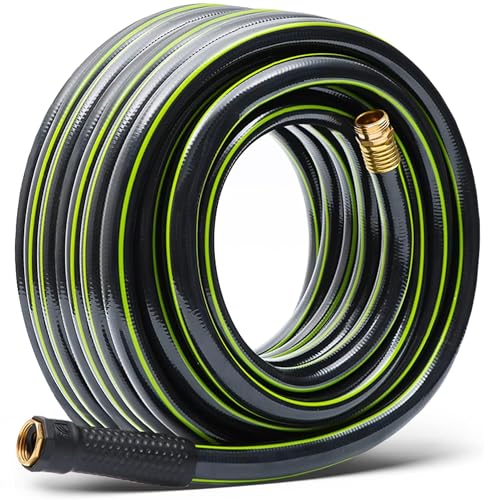 Worth Leader Garden Hose 3/4 in. x 50 ft. -No Kink, Flexible, Leakproof, Male/Female -Heavy Duty Durable 5 Layers PVC Rubber Lightweight Water Pipe for Gardening, Agriculture & Lawn Care -500PSI Burst - Image 1