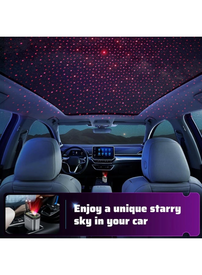 شاحن سيارة قابل للسحب Starlight: إكسسوارات سيارة مع Starlight في سقف السيارة، شواحن سيارة USB C، محول شحن سريع ومنافذ شحن مزدوجة، شاحن هاتف سيارة 4 في 1 لأجهزة iPhone و iPad و AirPods - Image 3