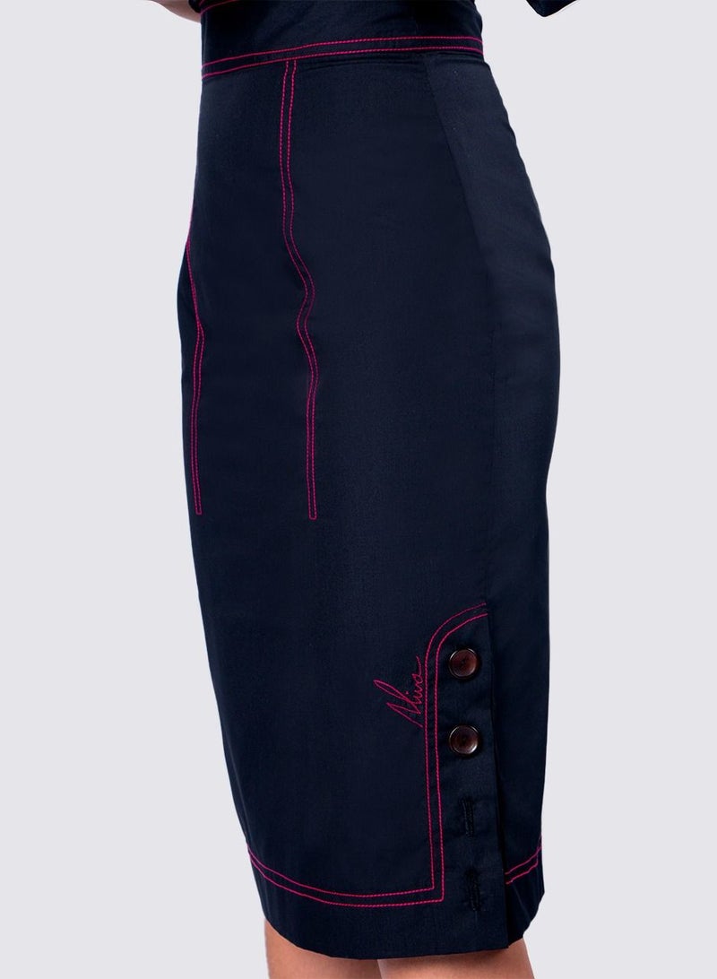NIVA FASHION HOUSE Peekaboo Stitch Detailing Top & Skirt  - Image 4