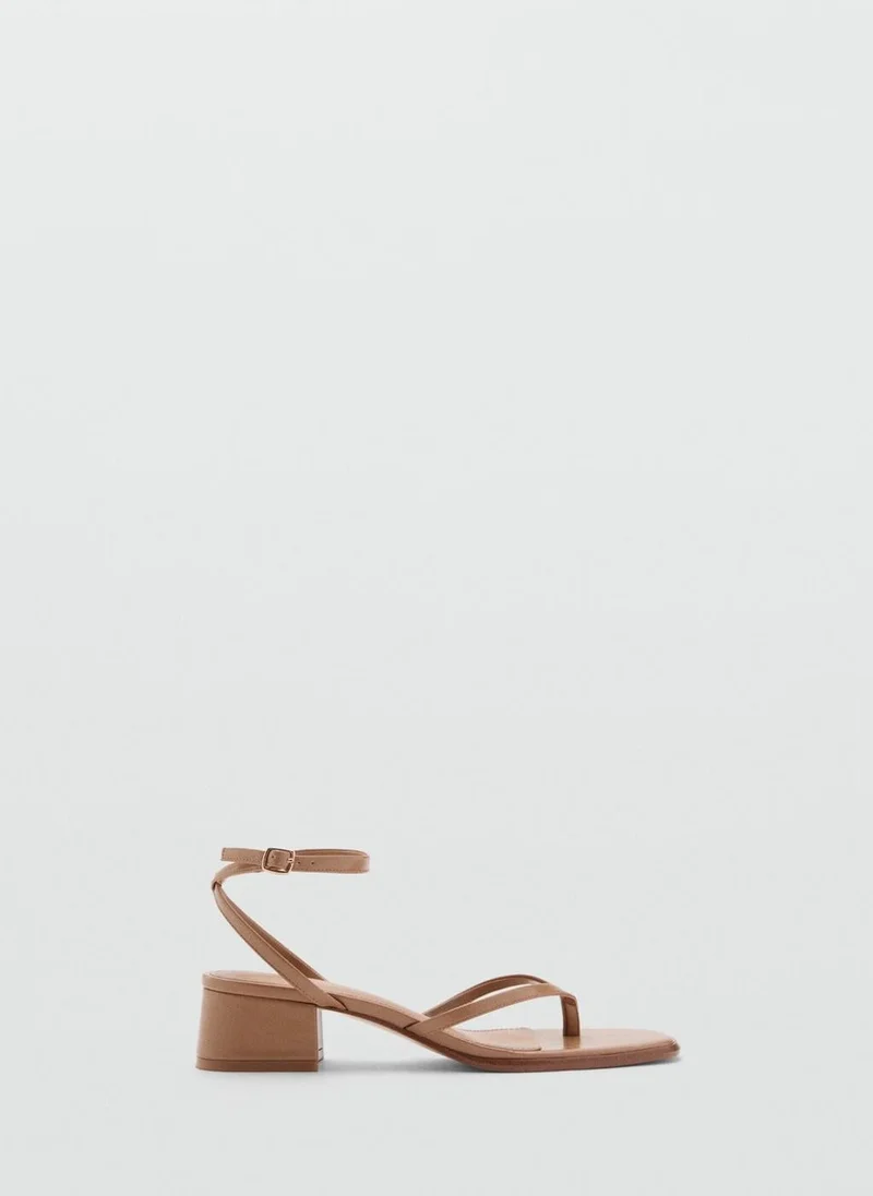 MANGO Strappy Heeled Sandals