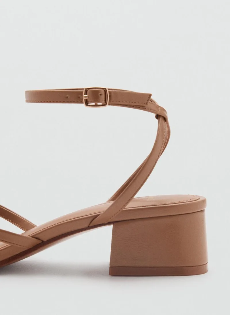 MANGO Strappy Heeled Sandals