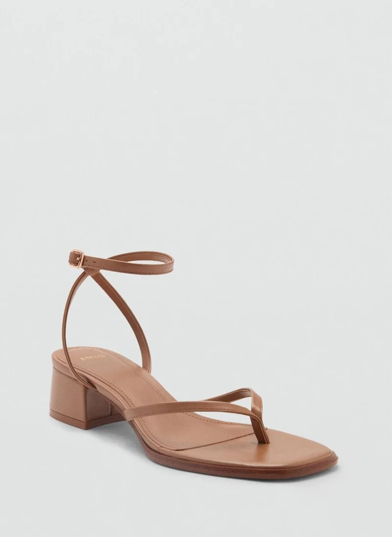 MANGO Strappy Heeled Sandals