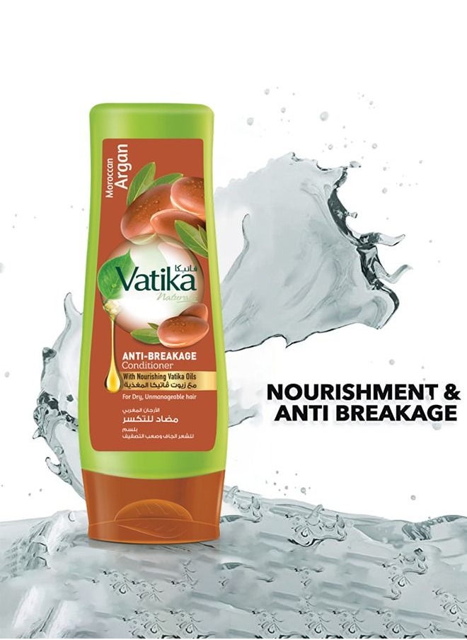 Vatika Naturals Moroccan Argan Anti-Breakage Conditioner | Moisture Soft, Grow Long - Anti-Frizz | For Dry, Unmanageable Hair - 200ml