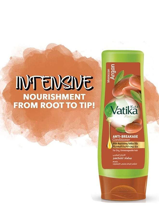 Vatika Naturals Moroccan Argan Anti-Breakage Conditioner | Moisture Soft, Grow Long - Anti-Frizz | For Dry, Unmanageable Hair - 200ml