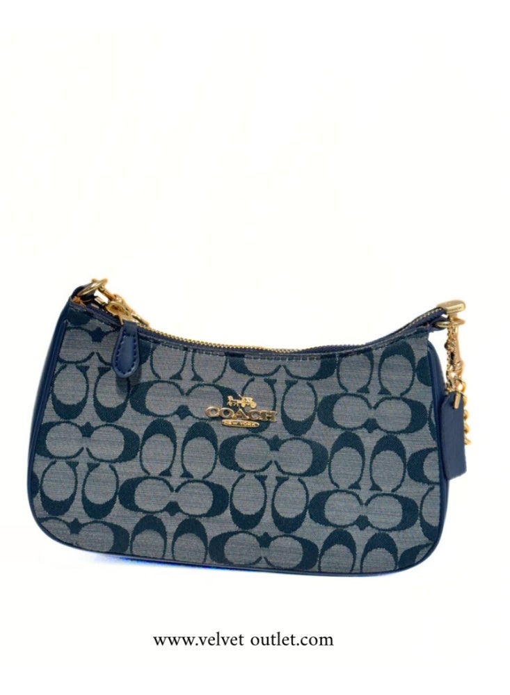 كوتش اوت ليت حقيبة يد نسائية من Coach – دنيم أزرق، - Image 1