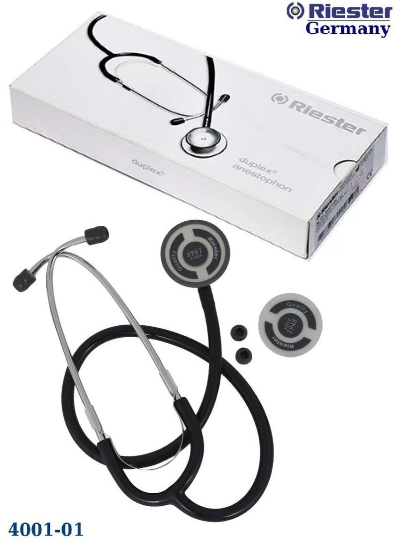Riester Germany Stethoscope Duplex Aluminium by Riester for adults Black ( 4001-01) - Image 1