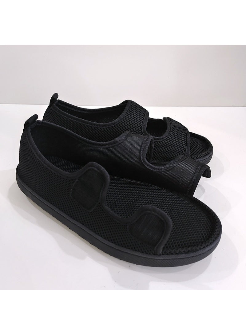 XiuWoo Diabetic Shoes for Swollen Feet – Extra Wide Width Open-Toe Sandals with Adjustable Straps, Breathable Post-Surgery Recovery Slippers for Elderly, Arthritis, Edema, Fracture & Bandaged Feet  - Image 1