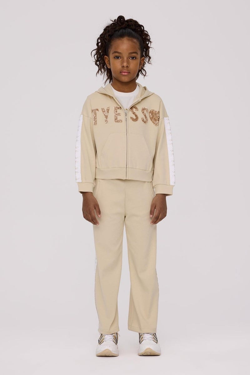 TYESS Girls Beige Tracksuit Top  - Image 1