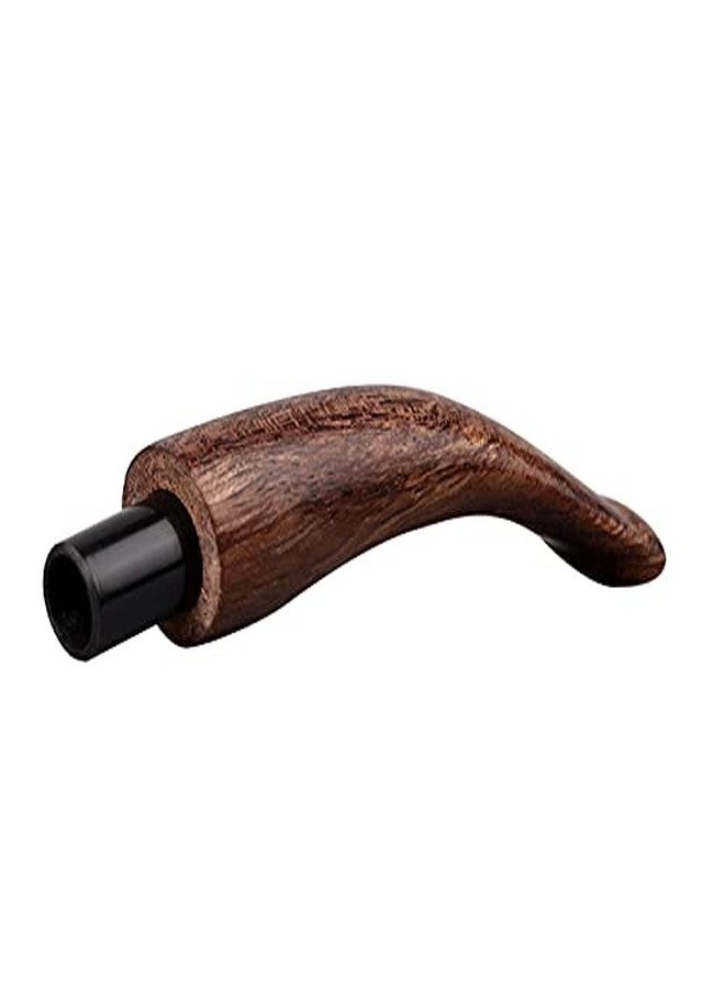 OLD FOX Wooden Bent Tobacco Pipe Stem Replacement Mouthpiece fit 9mm Filters BE0083 - Image 2