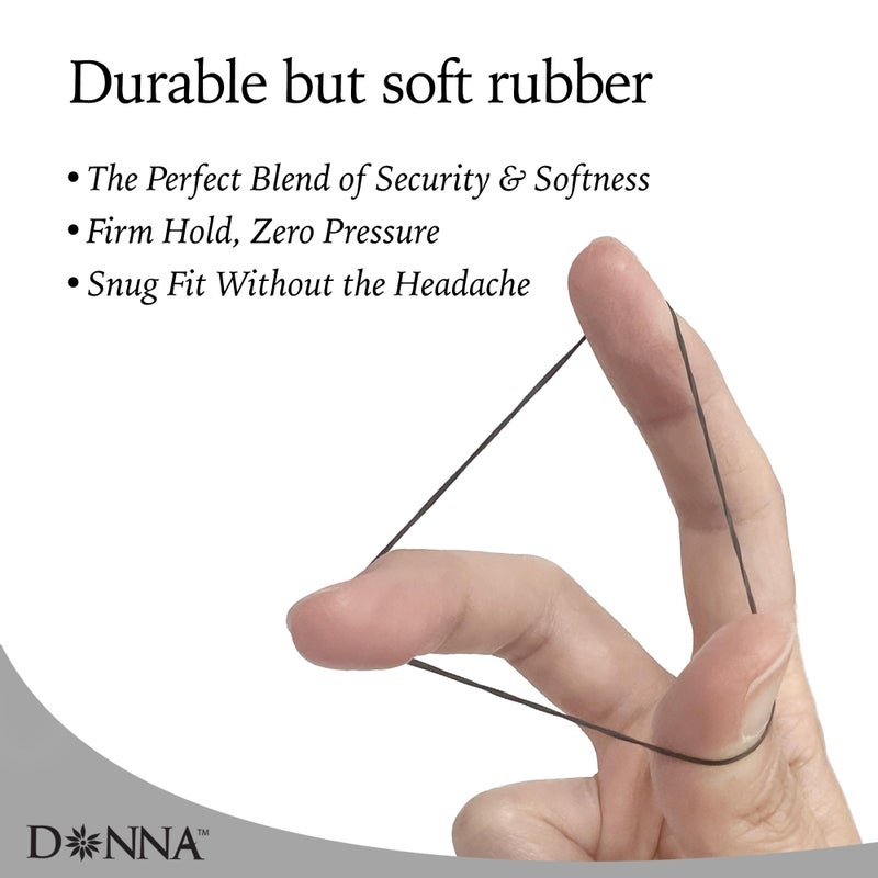 DONNA 300PCS Small Black Rubber Bands for Hair â€“ Strong Elastic Hair Ties for Braids, Twists, Locs, and Ponytails, Durable No-Snag Mini Hair Bands for Styling, Braiding & Everyday Use, Black - Image 3